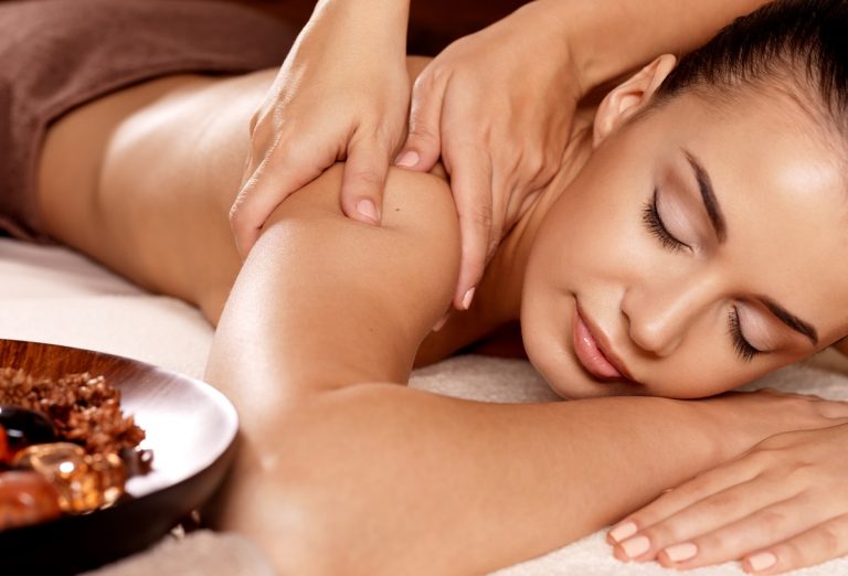 Woman having a therapeutic massage