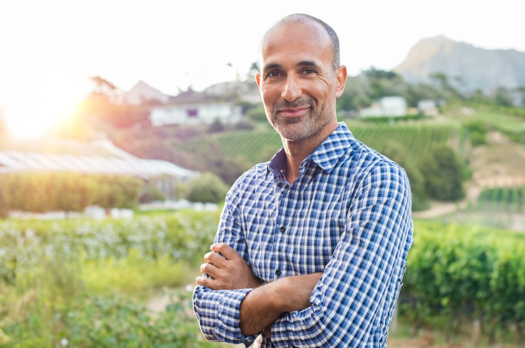 Farmer in his farm