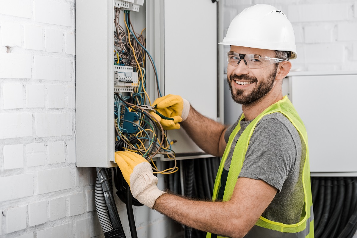 Electrician at work