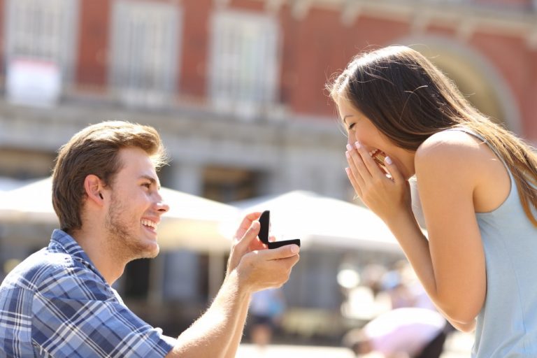 woman being proposed to