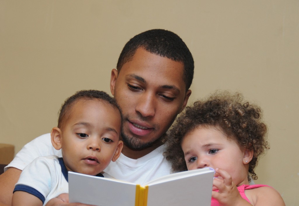 Father with children