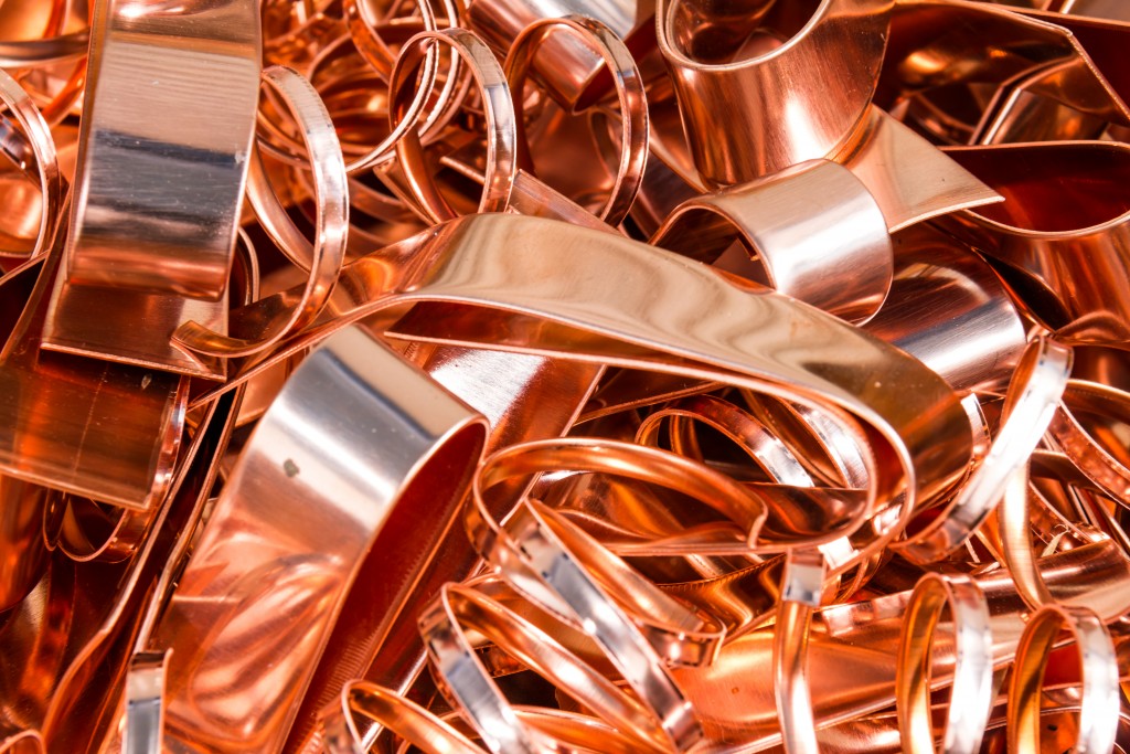 Scrapheap of copper foil