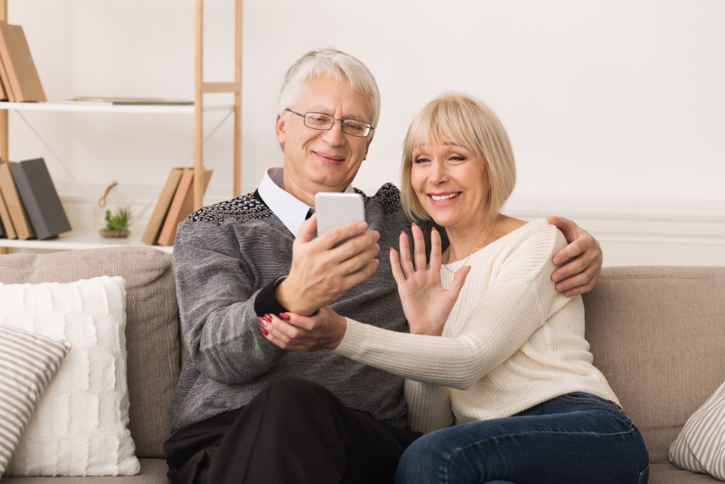 seniors using the phone