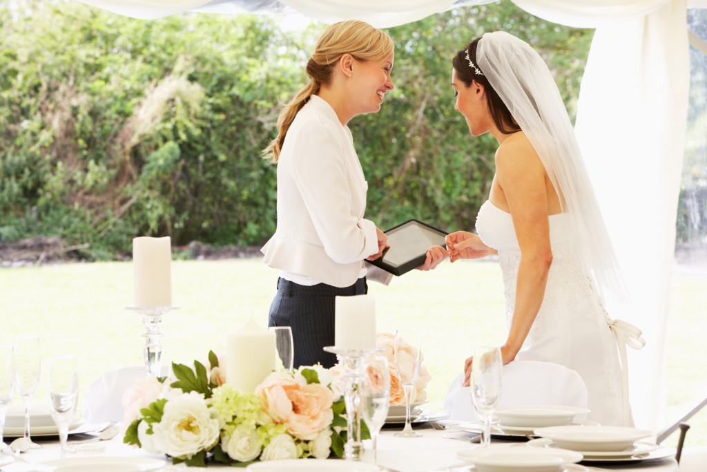 bride and wedding planner