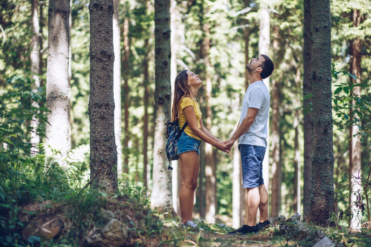 couple in the woods