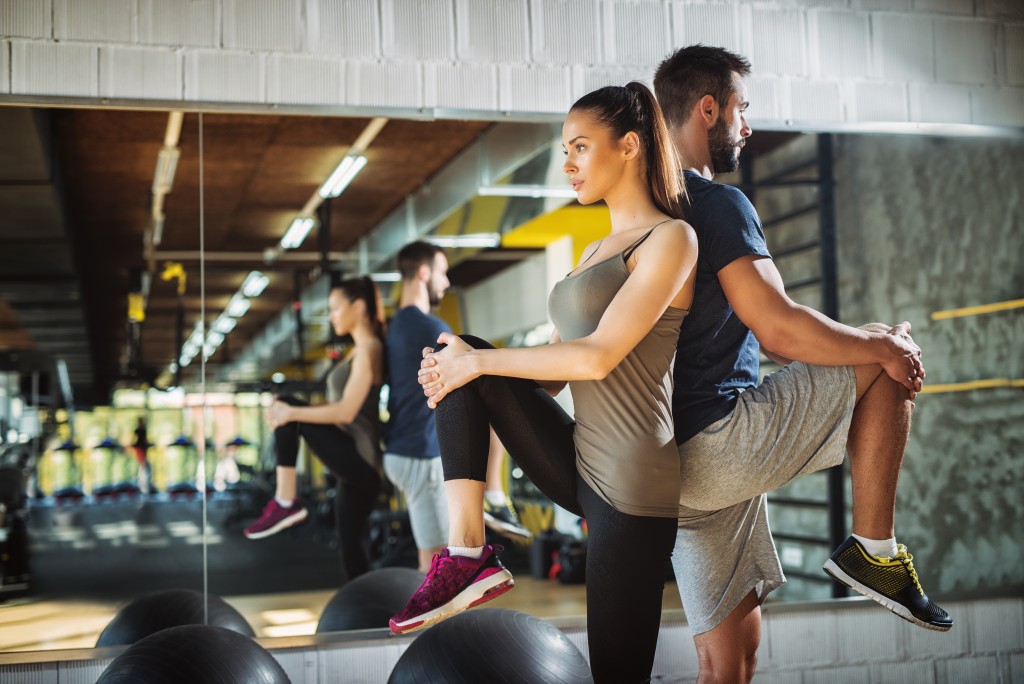 two people at the gym