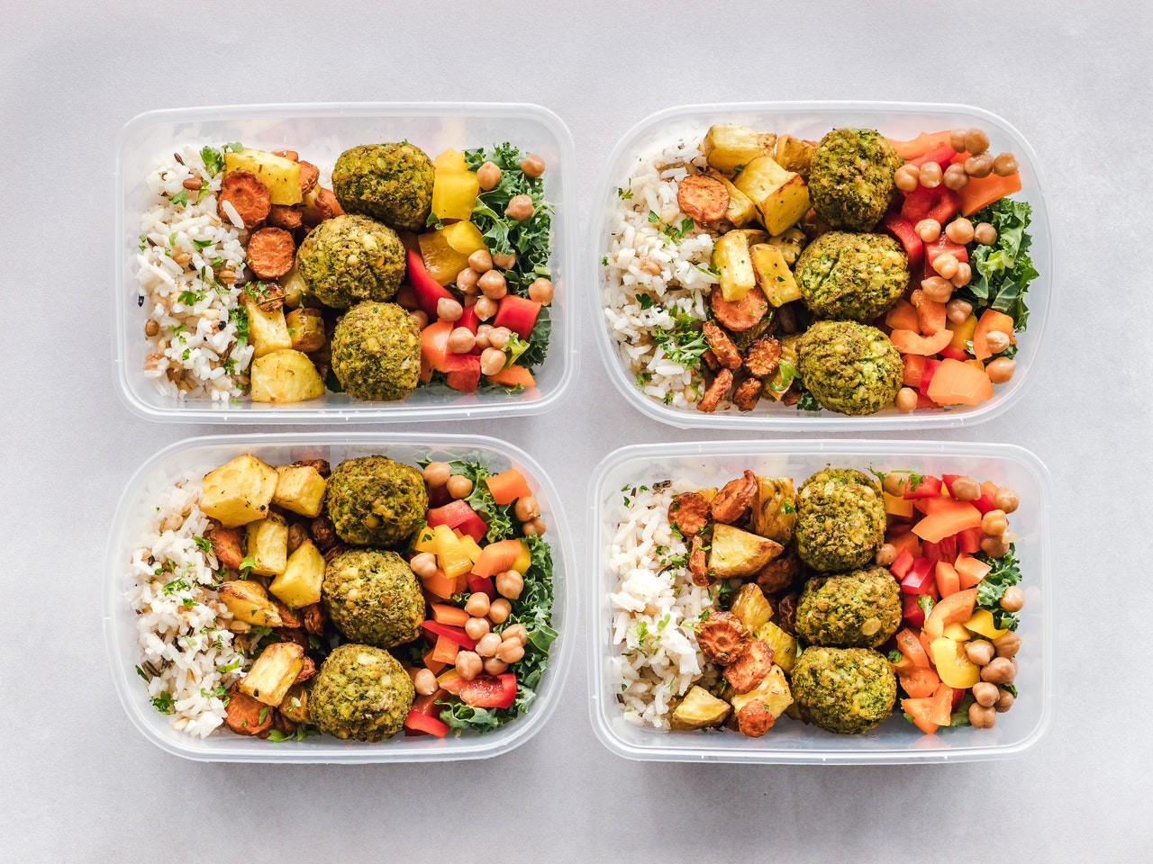 meals packed in containers