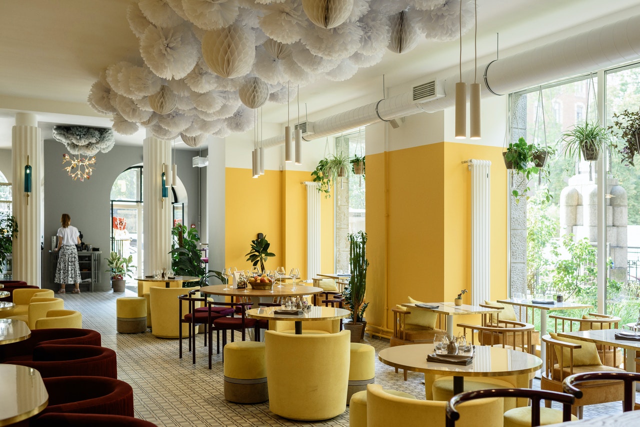 restaurant yellow interior