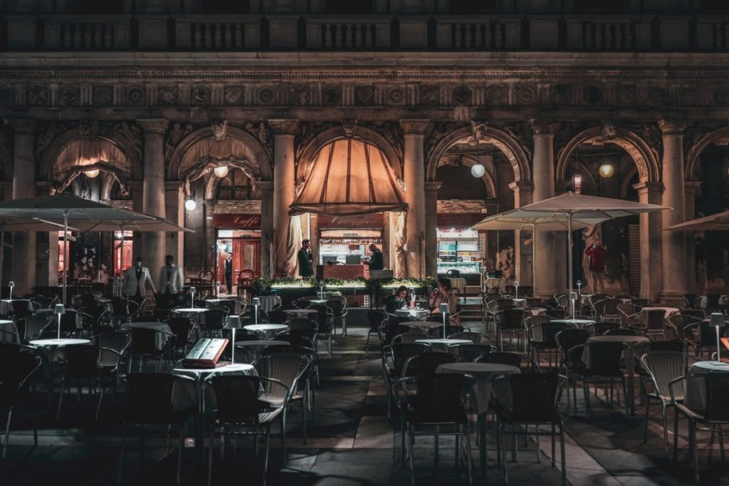 restaurant at night