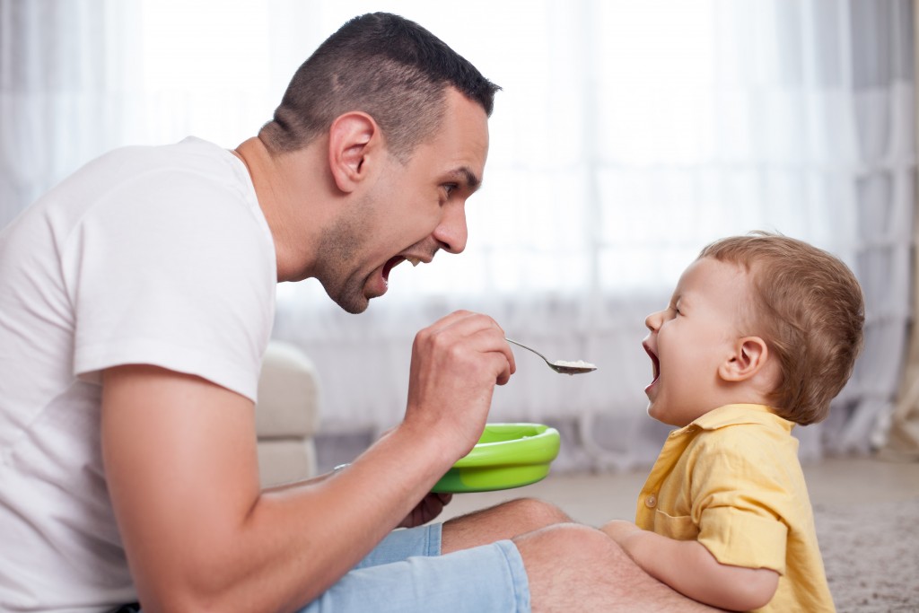 feeding a child