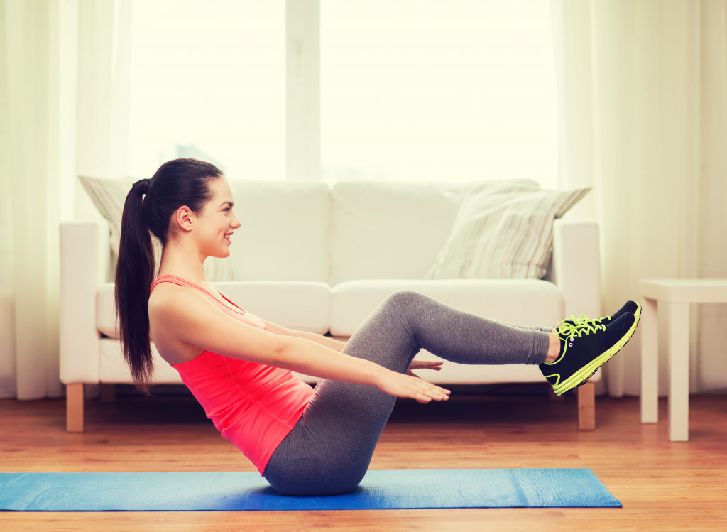 woman exercising