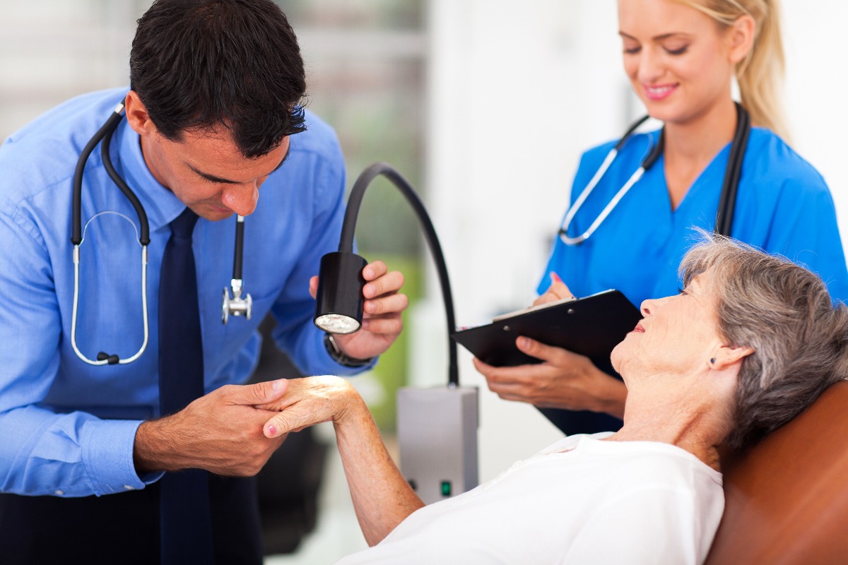 woman getting a check-up