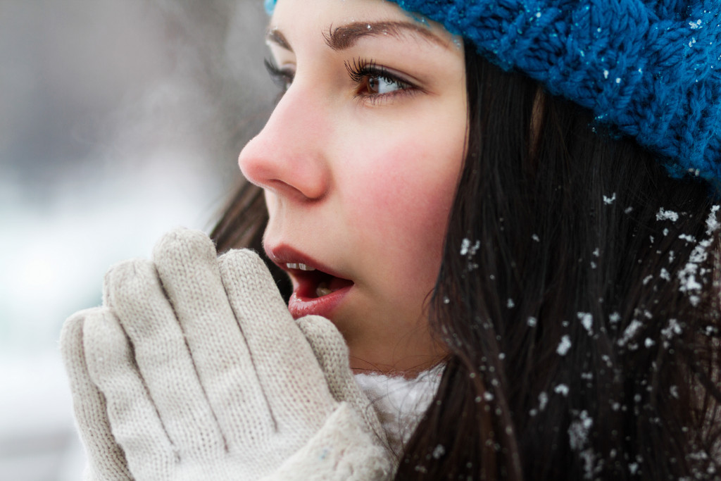 woman outdoors in the winter