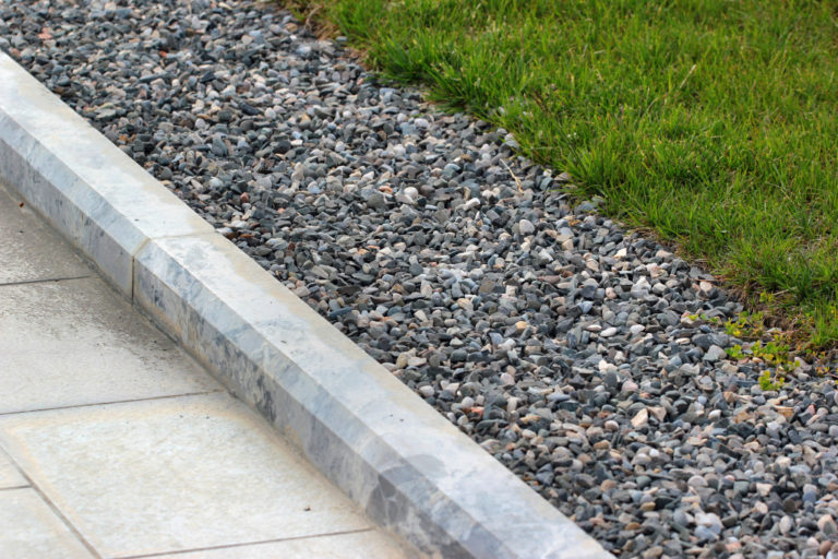 curb with stones