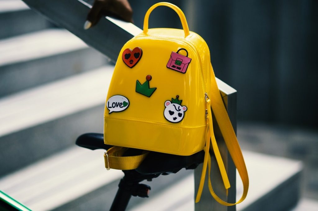 yellow backpack