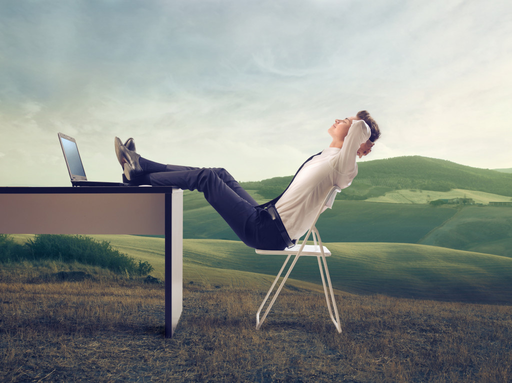 man reclining in chair relaxed