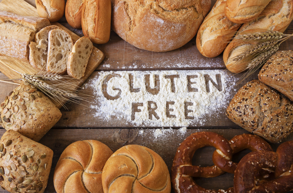 A gluten free breads on wood 