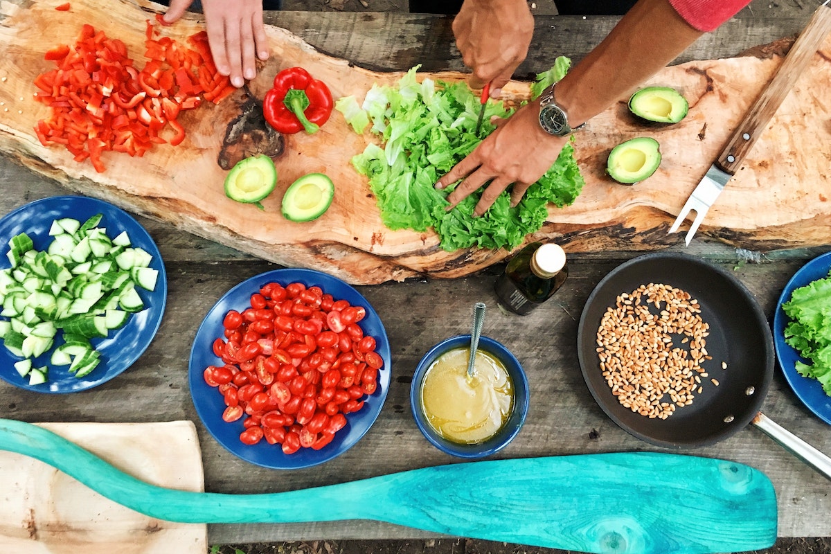 variety of healthy food